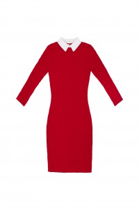 PB Carven Robe Smockeﾌ‘ Rouge Adulte
