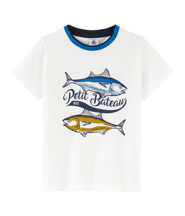 お魚プリント半袖Tシャツ 