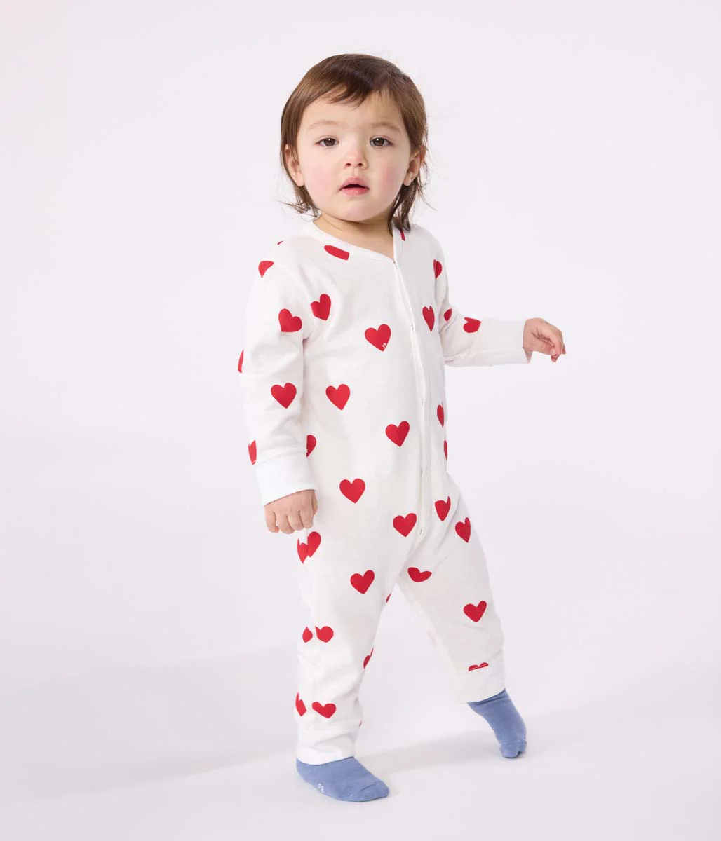 ハートプリント足なしロンパース ￥6,600 (税込)