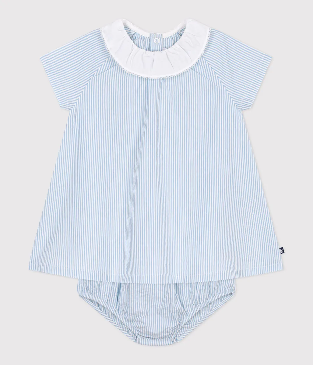 シアサッカーワンピース&ブルマセット ¥14,300 (税込)