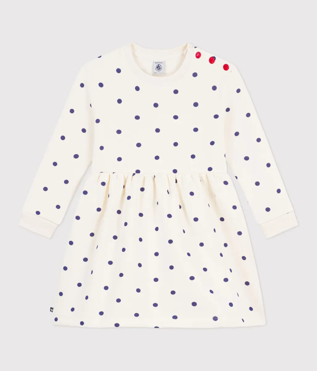 裏起毛ドットプリントワンピース ¥13,200 (税込)